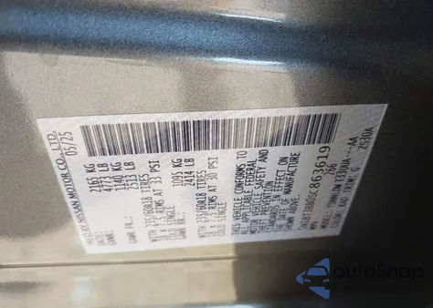 2025 Nissan Rogue Sv Intelligent Awd z USA, uszkodzony, nr VIN 5N1BT3BB0SC863619